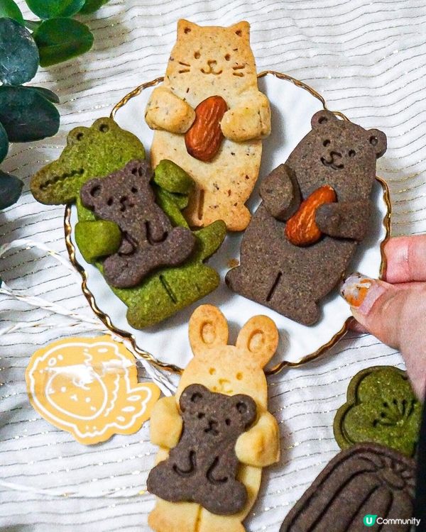 《散水餅又多個選擇 可愛造型動物曲奇餅🐻‍❄️🐱🐰》
