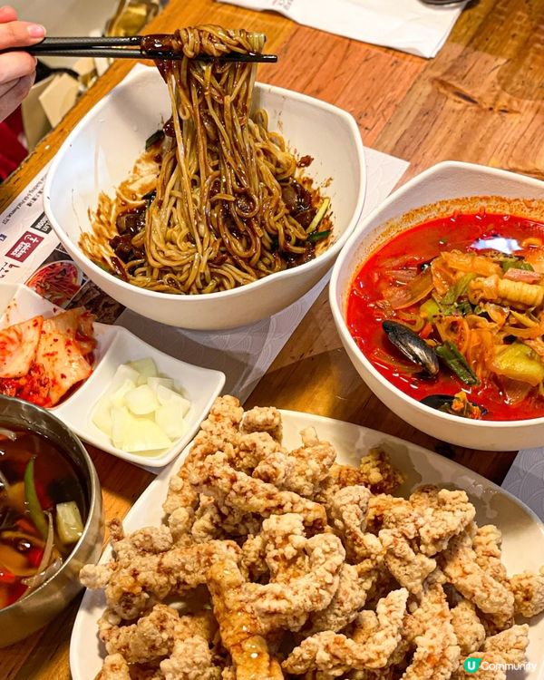 🤤猶如置身韓國嘅炸醬麵🥘不得不食糖醋肉