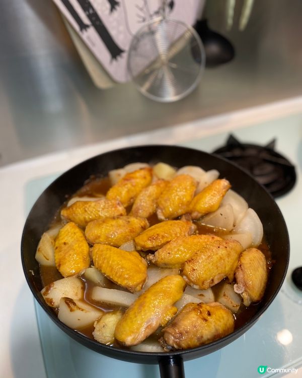 咖喱薯仔白蘿蔔黃油雞翼