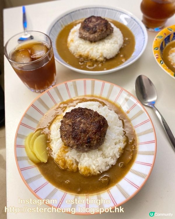 🍛 #日式咖喱漢堡飯 
