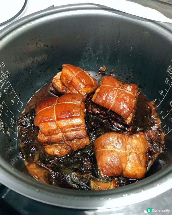 電飯煲自製東坡肉！炆兩小時已經超入味、肉質香軟，入口即化😍