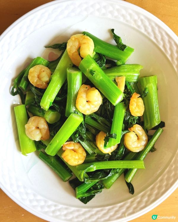 蝦仁炒菜心