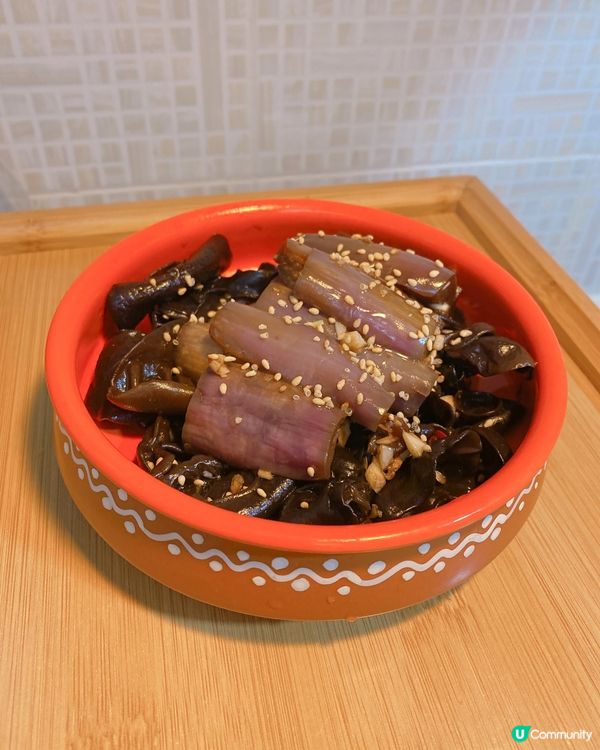 蒜蓉黑醋茄子雲耳 - 簡單易做又好食😋。