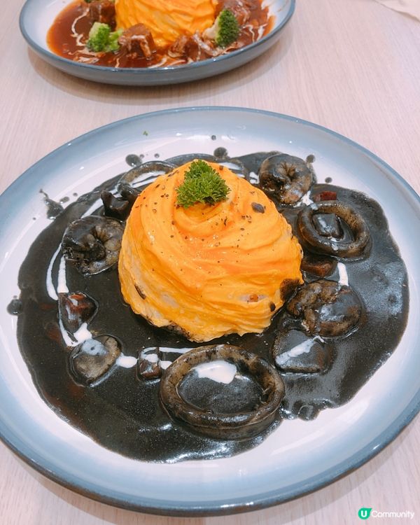 🤤黑咖喱蛋包飯