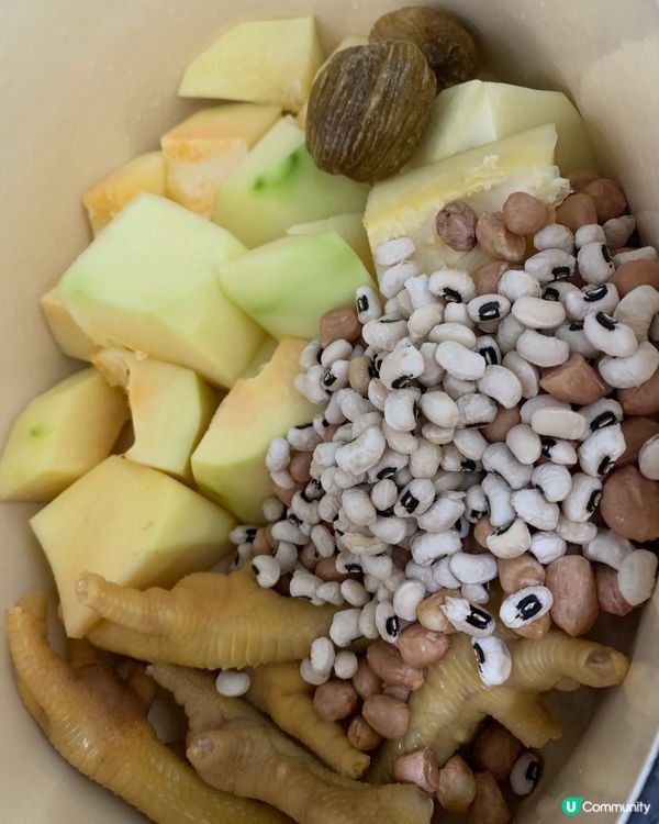 花生眉豆雞腳湯