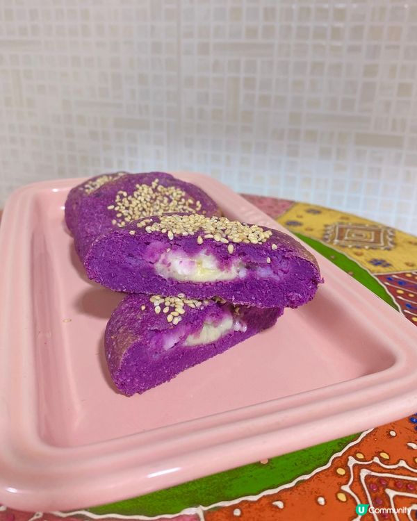 紫薯控大愛 - 芝士淮山紫薯餅