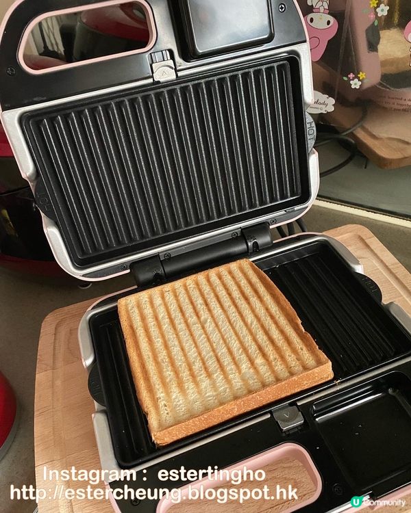 🥪 #牛油果火腿芝士熱壓三文治 