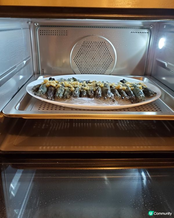 蒸焗爐系列之蒜蓉蒸海蝦