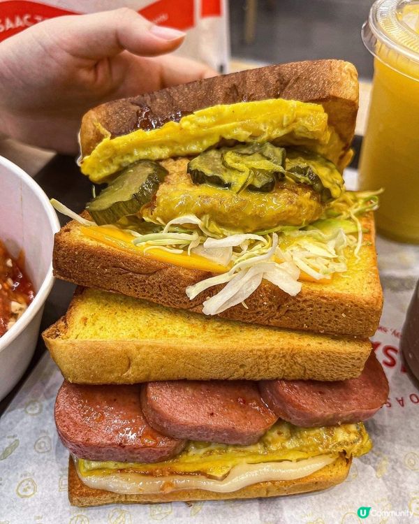 《巨無霸層層疊吐司🧀🥓Meat the toast🍞 》...