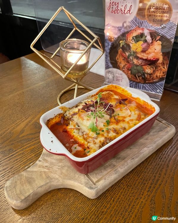 澳洲肉眼扒拼香草🌿牛油焗波士頓龍蝦🦞尾,肉眼肉質多汁; 龍蝦...