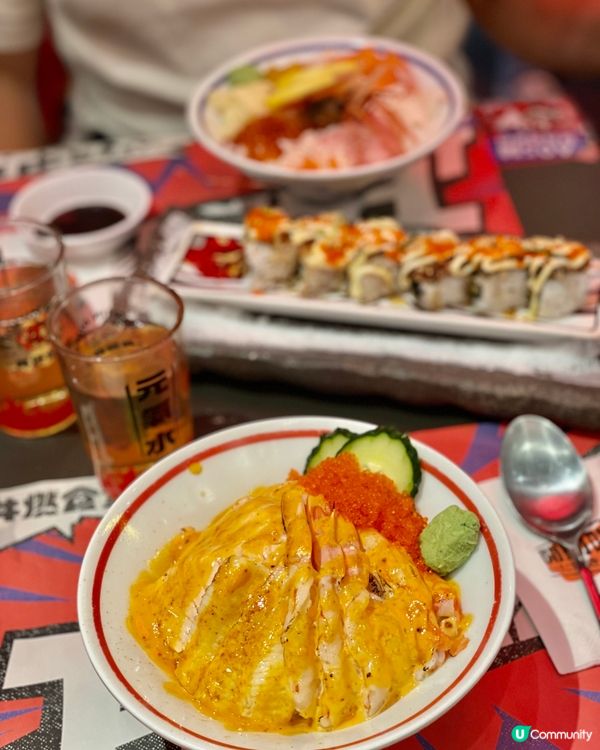 位於繁忙旺角花園街嘅一間丼飯店👻鋪頭裝修好有氣派，成間鋪頭都...