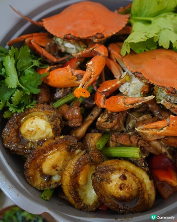 【鮑魚蟹雞煲】