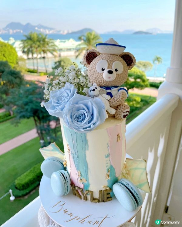 打卡生日蛋糕～誠意自家設計花藝蛋糕店  🐻 超可愛Duffy...