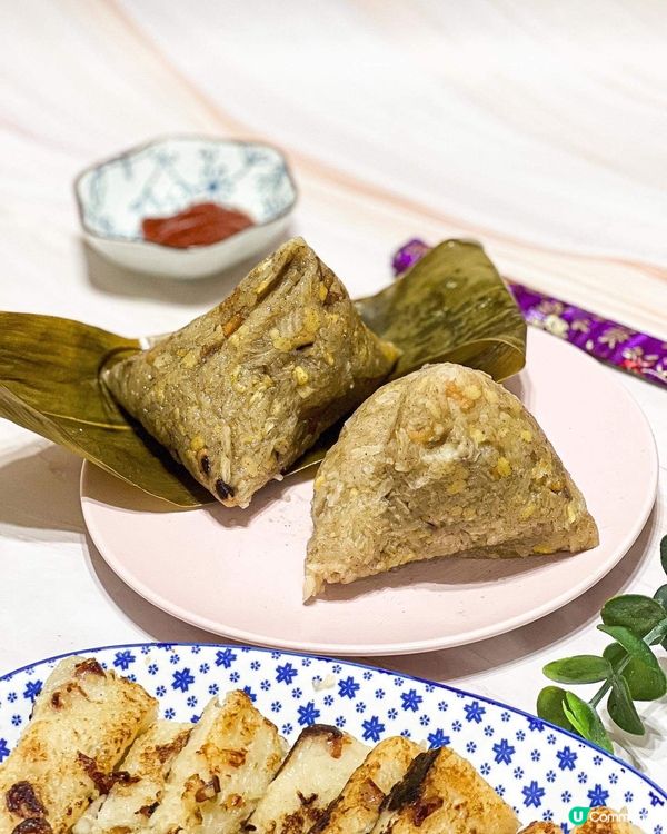 《本地小店🫶🏻手製足料糭💚原粒元貝鹹蛋黃》