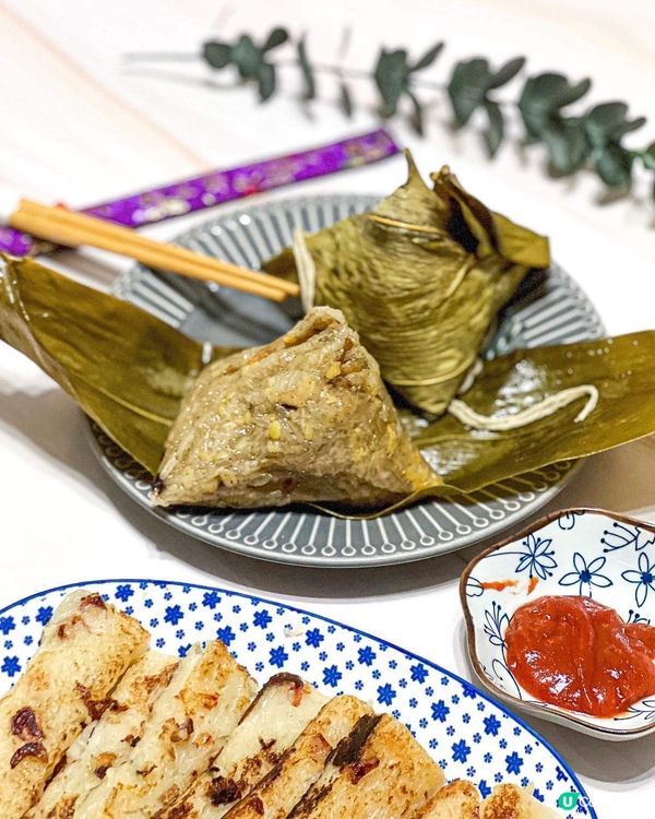 《本地小店🫶🏻手製足料糭💚原粒元貝鹹蛋黃》