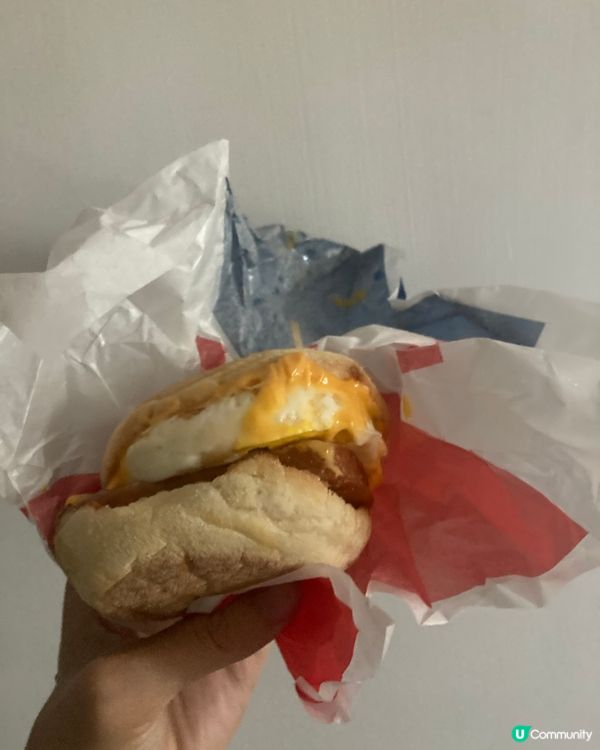 吃了一個麥當勞的素食包，感覺尚算可以，若果再加生菜會更好