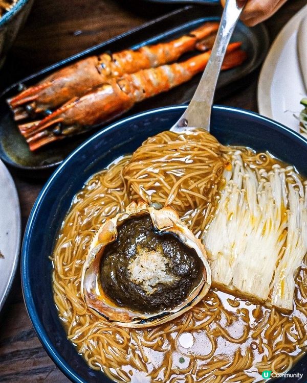 《鮮味綜合體🦐巨大化牡丹蝦蟹蓋麵線🦀🍜》