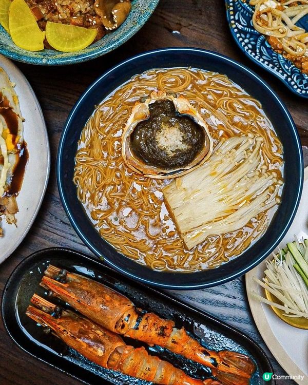 《鮮味綜合體🦐巨大化牡丹蝦蟹蓋麵線🦀🍜》