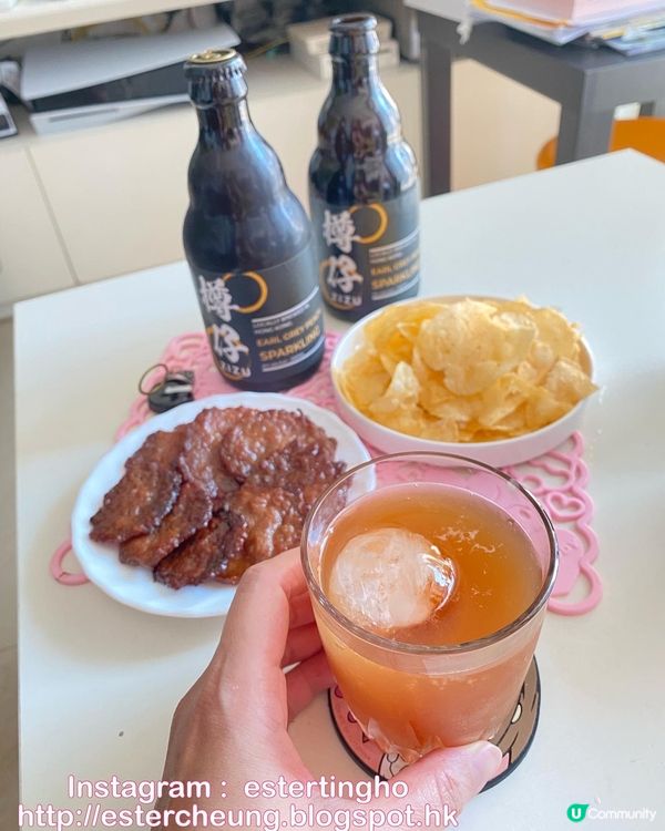 🍑🍹 白桃伯爵手工氣泡茶 