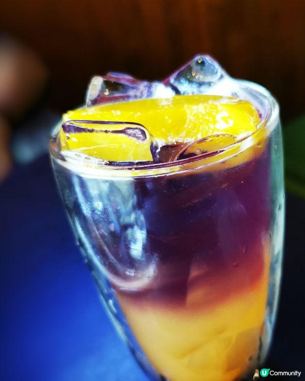 會變色的蝶豆花蜜桃茶