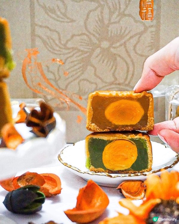 《萬麗海景滿福樓 雙色蛋黃月餅🥮💚💛》