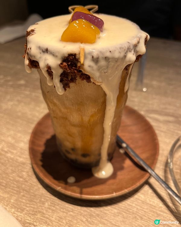 特式飲品😋😋脆脆黑糖瀑布珍珠奶茶🧋