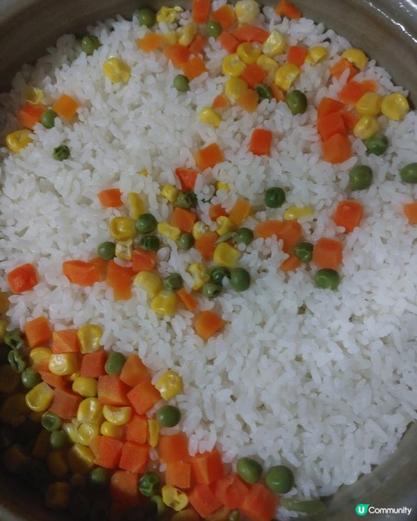 美國安格斯肉眼牛排配三色豆飯