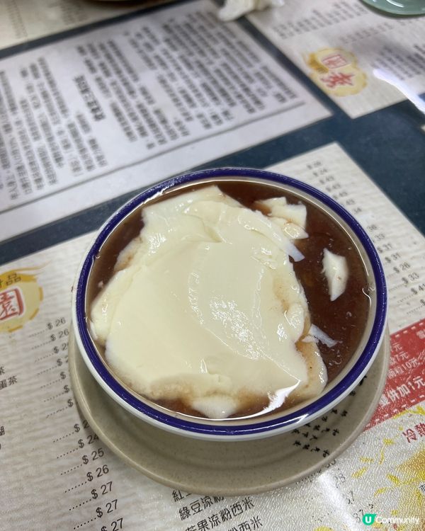 杏仁糊+紅豆沙豆腐花