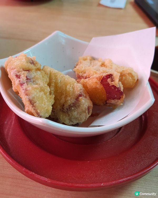 炸蝦天婦羅拼盤，蕃薯天婦羅，南瓜天婦羅，全部食哂! 好味! ...