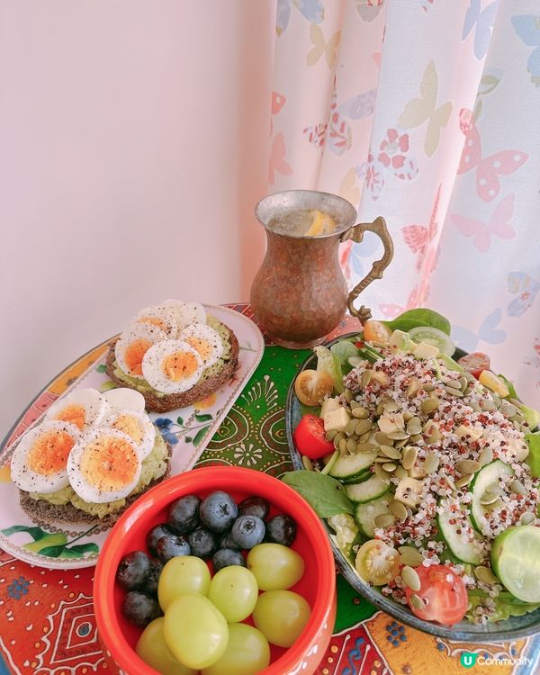 牛油果🥑控的我，今日又整牛油果醬加蛋夾Bagel，再加簡單...