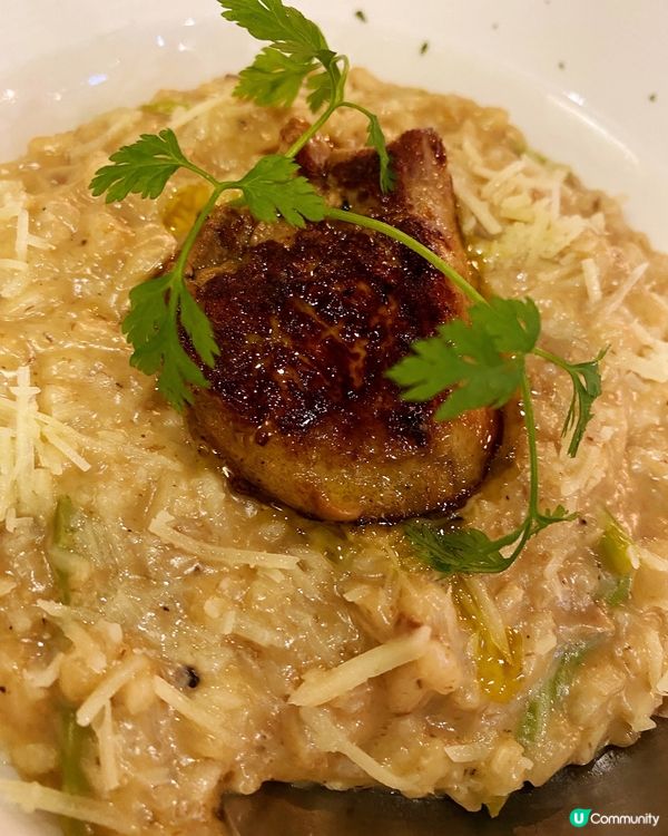 🍛香煎蘆筍鵝肝牛肝菌意大利飯 