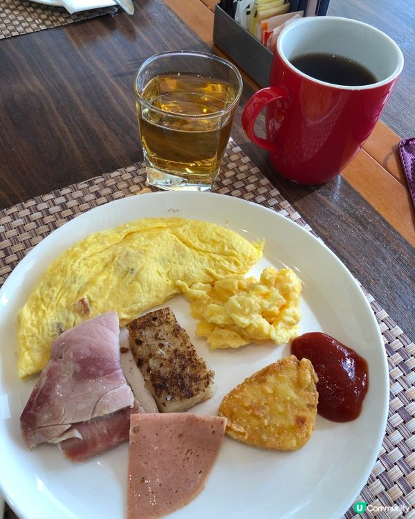 愉景灣酒店，自助早餐有即刻整嘅蛋