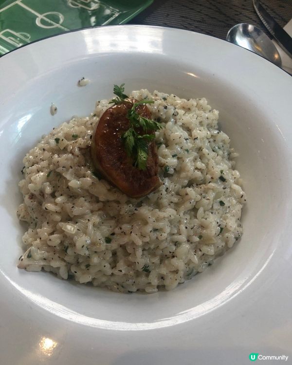 法國鵝肝牛肝菌意大利燴飯👍