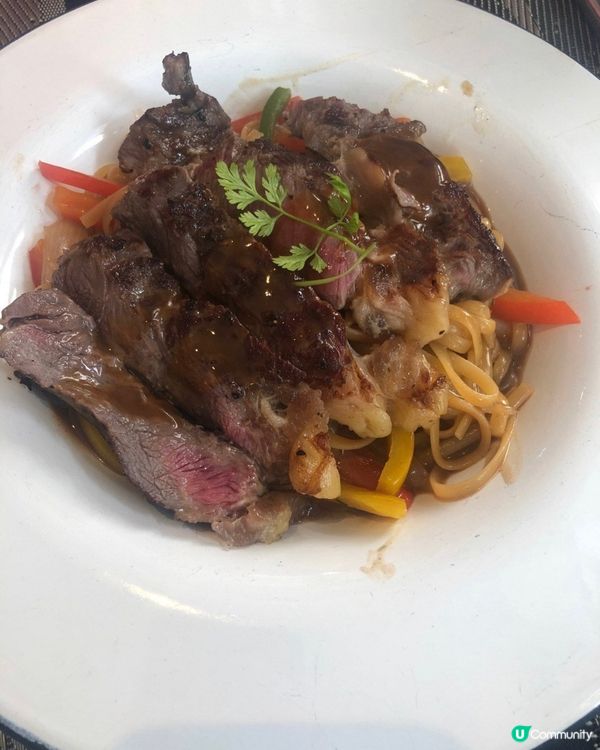 美國牛肉眼黑醋意大利扁麵