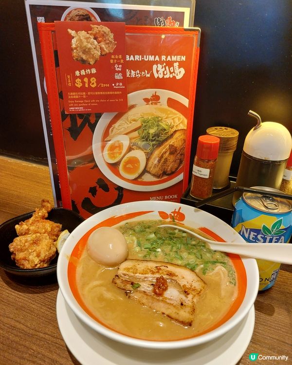 那霸拉麵煙韌度適中，豚肉只得一塊略為不夠喉😅，大食嘅朋友可能...