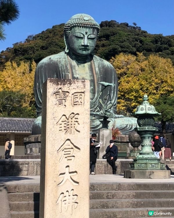 東京鎌倉大佛😌去到一定要許願啊，仲要買返幾個御守做手信同旁身...