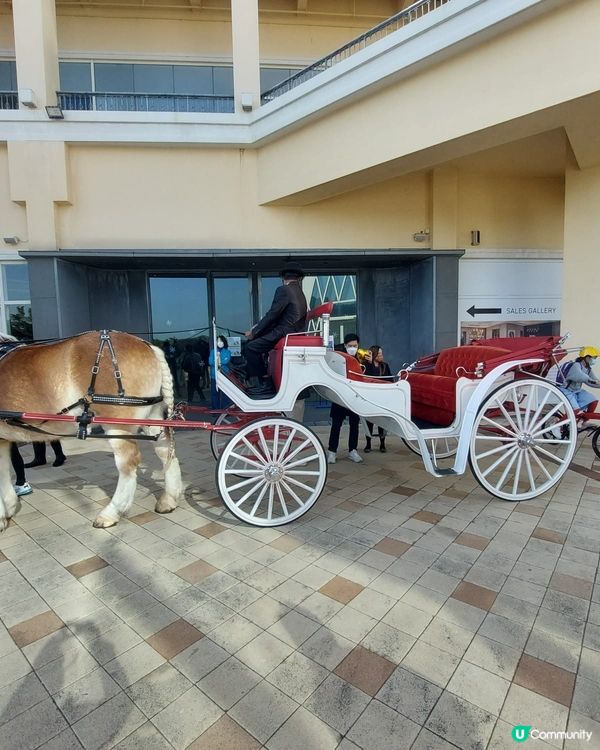 純白色三角形玻璃教堂，真係好靚。