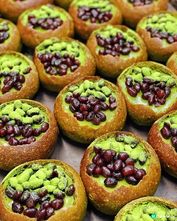 油麻地嘉多利餅屋熱賣名物 🍮 抹茶紅豆麻糬布丁包