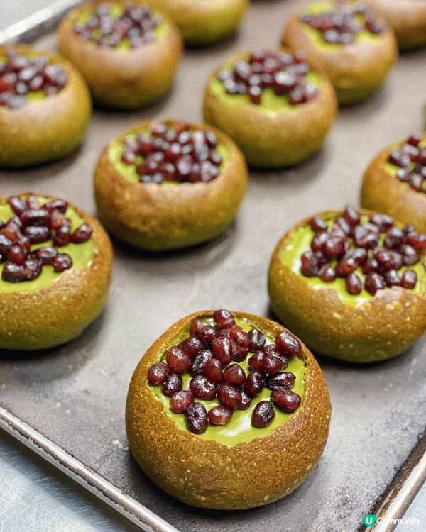 油麻地嘉多利餅屋熱賣名物 🍮 抹茶紅豆麻糬布丁包