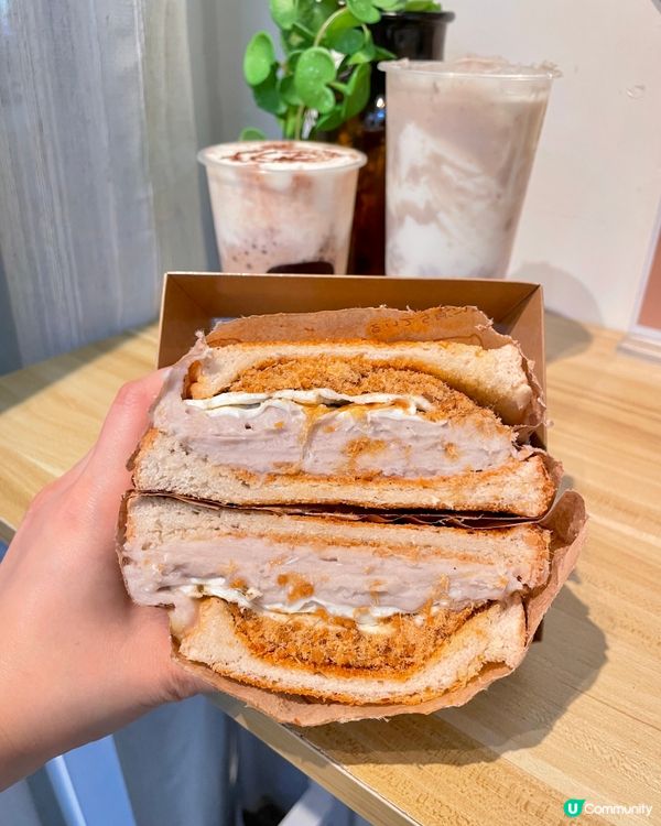 幸子茶屋 人氣芋泥肉鬆蛋厚吐司