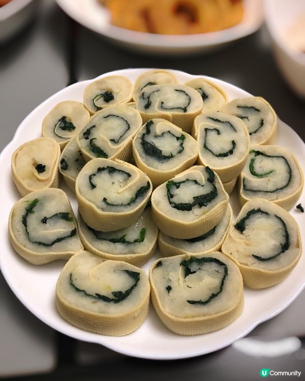 百葉薯蓉菠菜卷😋