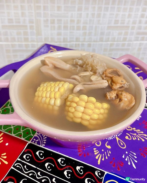 蘋果粟米響螺咀日月魚雪耳湯