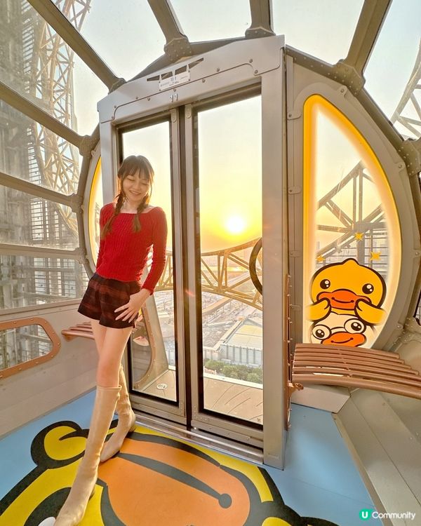 限定轉轉B.Duck主題 8字形摩天輪車廂