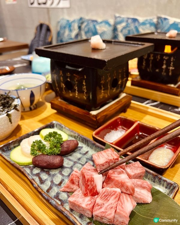 香港美食🍀一人燒肉推介❗️石燒A4日本黑毛和牛店