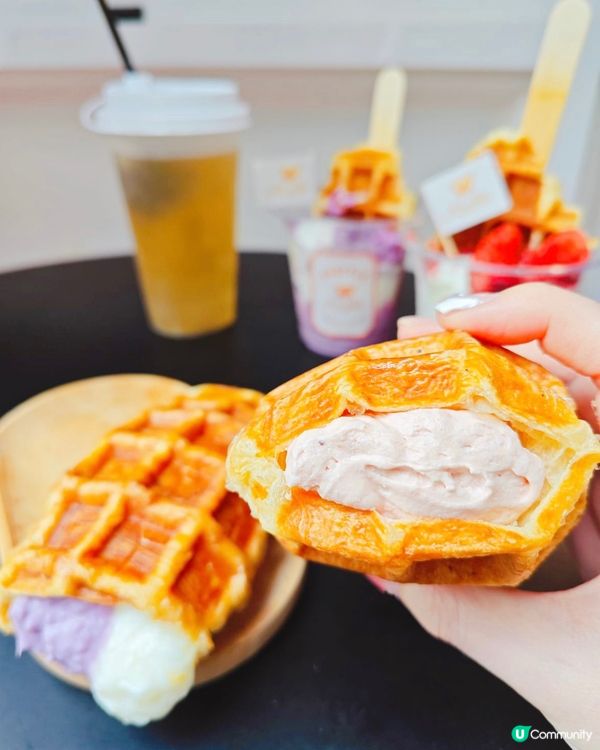 元朗有間好有人氣嘅爆漿窩夫小店「Kroffle」🤤bookm...