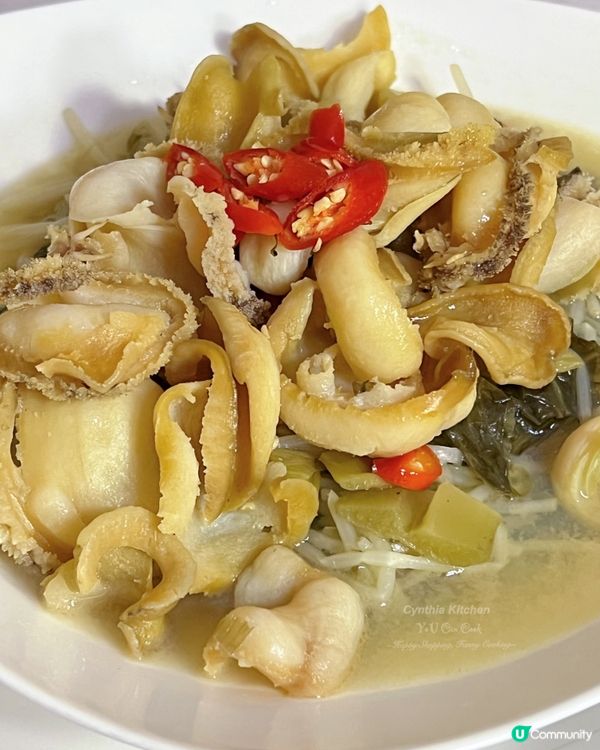 鮑魚酸菜湯～特出的鮮味~