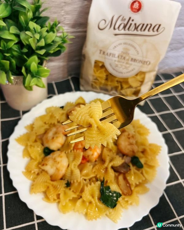 蒜香蝦仁蝴蝶粉🍝