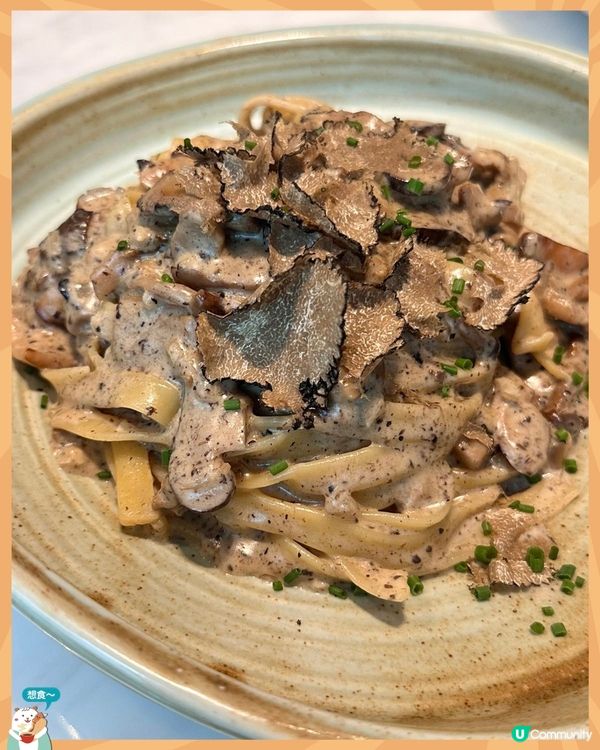 牛肝菌野菌汁意大利闊條麵