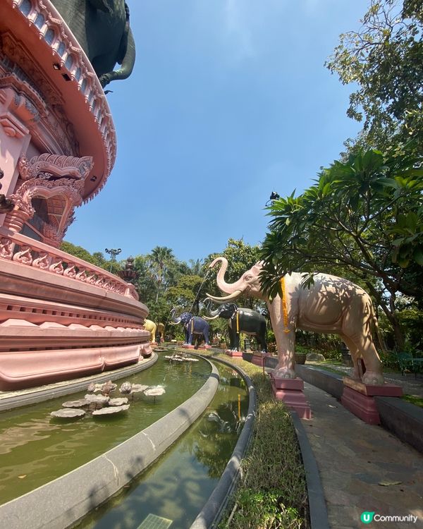 曼谷必打卡粉色寺廟 「三頭象神博物館」