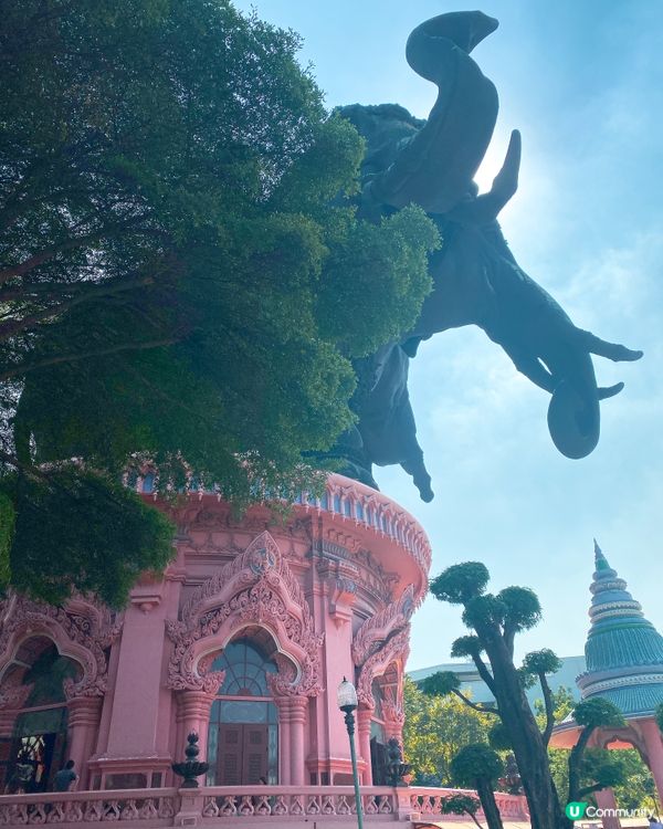 曼谷必打卡粉色寺廟 「三頭象神博物館」